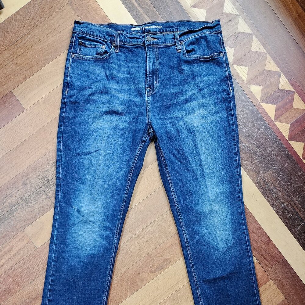 Old Navy Medium Wash Straight Leg Jeans Size 38x34 - Picture 3 of 15